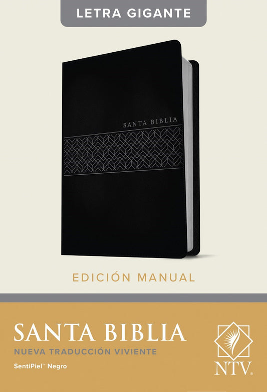 NTV Handy Size Bible/Large Print (Santa Biblia  Edicion Manual  Letra Gigante)-Black LeatherLike