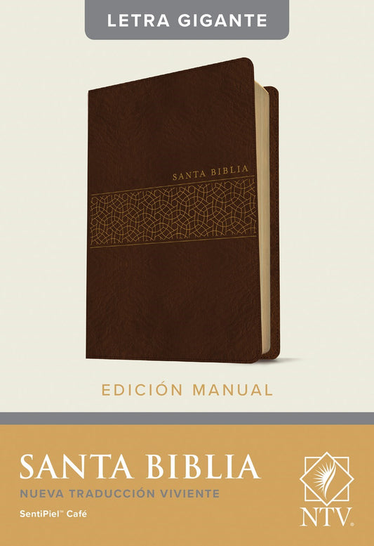 NTV Handy Size Bible/Large Print (Santa Biblia  Edicion Manual  Letra Gigante)-Brown LeatherLike