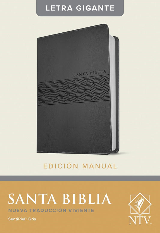 NTV Handy Size Bible/Large Print (Santa Biblia  Edicion Manual  Letra Gigante)-Gray LeatherLike