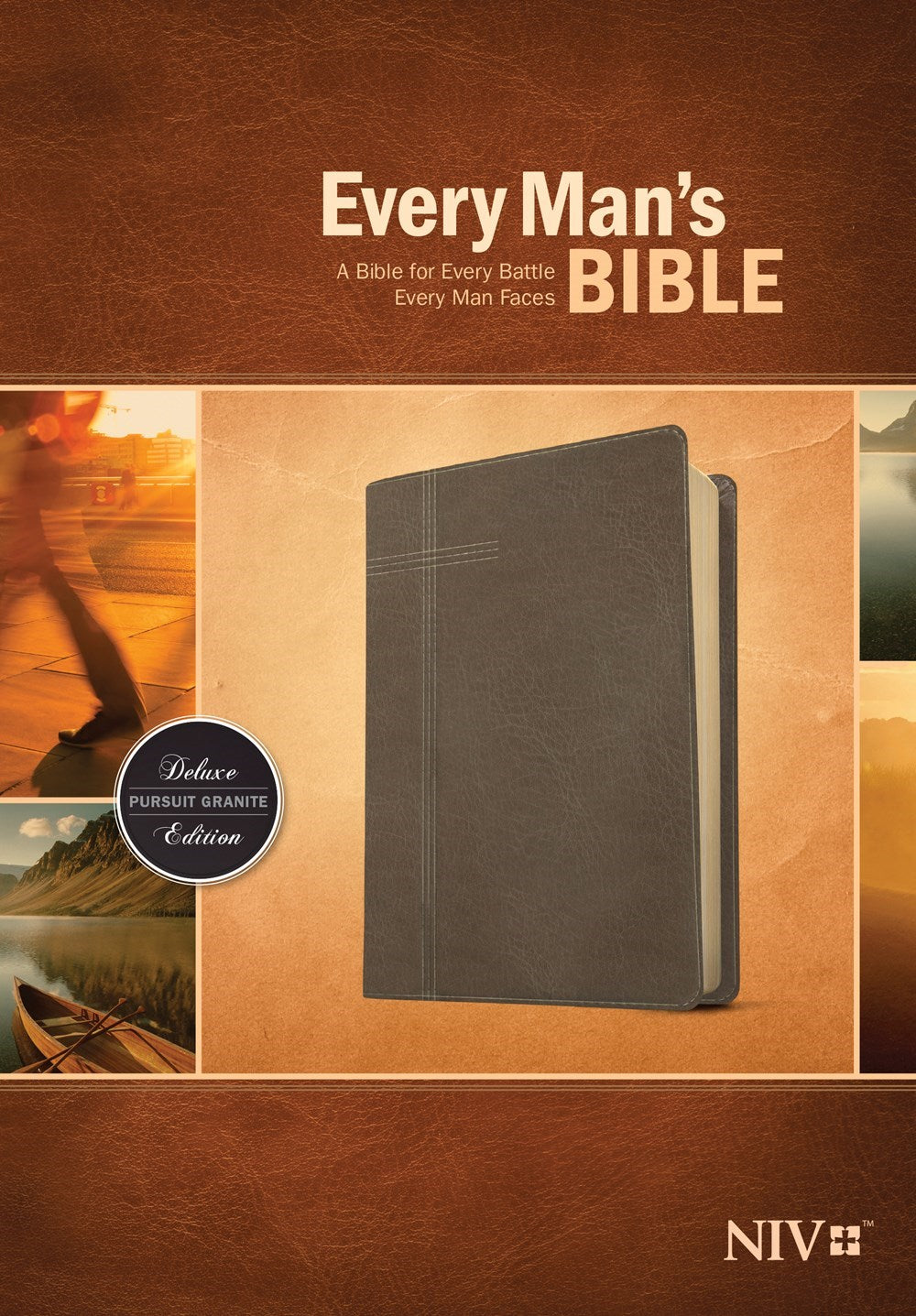 NIV Every Man's Bible-Pursuit Granite LeatherLike