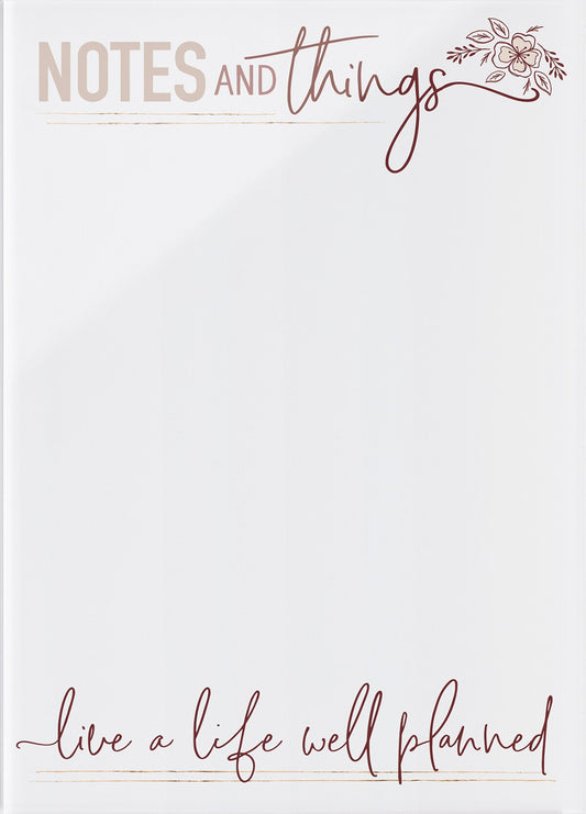 Marker Board-Notes & Things-Live A Life Well Planned (Dry-Erase) (11 x 15.5)