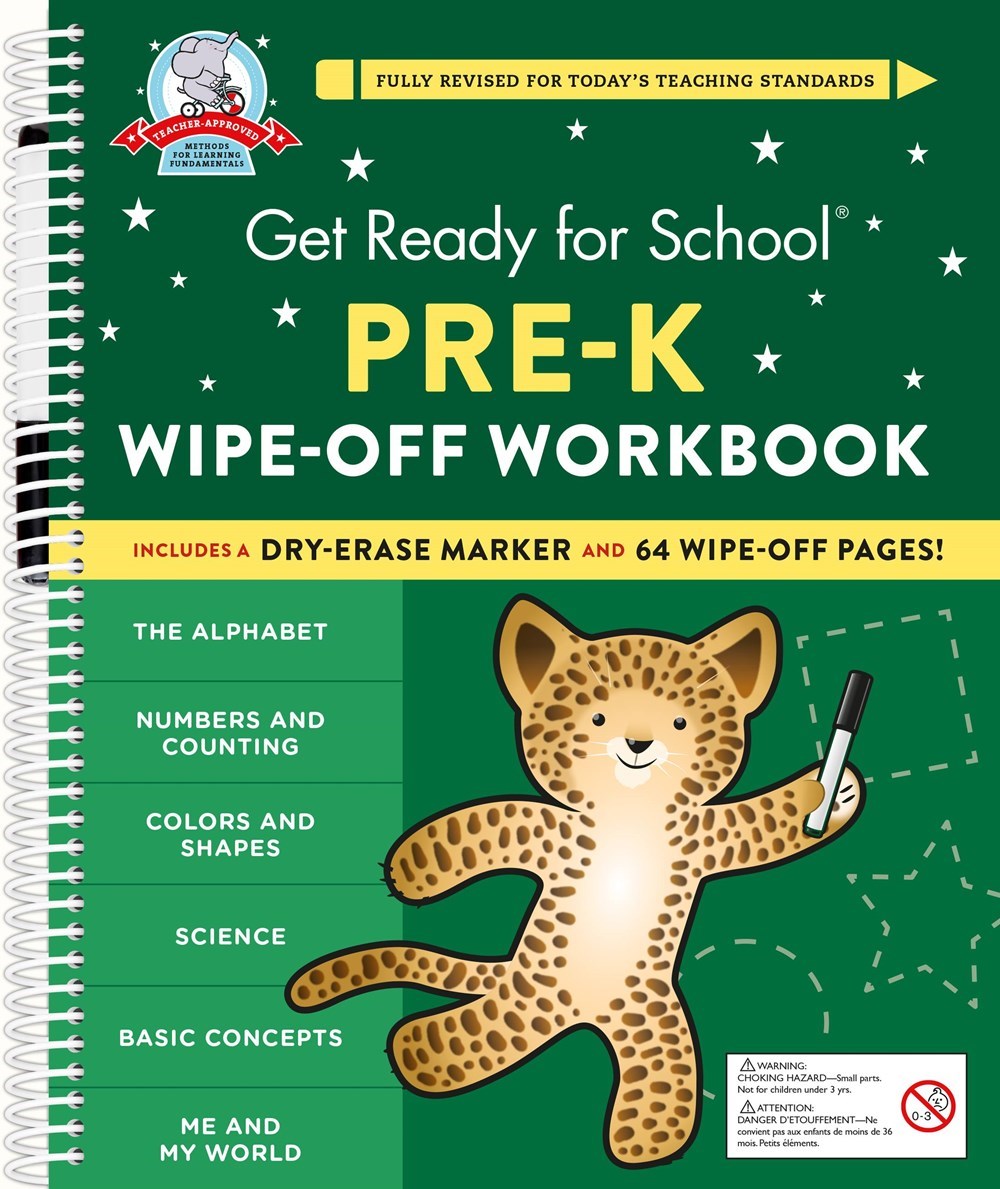 Get Ready For School: Pre-K Wipeoff Workbook