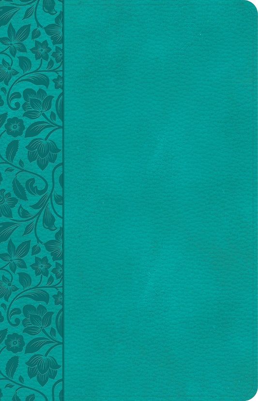 CSB Large Print Personal Size Reference Bible-Teal LeatherTouch Indexed