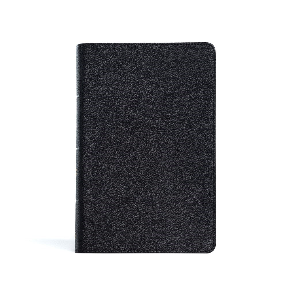 CSB Large Print Personal Size Reference Bible-Black Genuine Leather