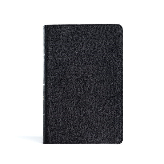 CSB Large Print Personal Size Reference Bible-Black Genuine Leather