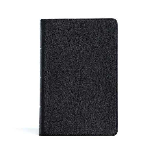 CSB Large Print Personal Size Reference Bible-Black Genuine Leather Indexed