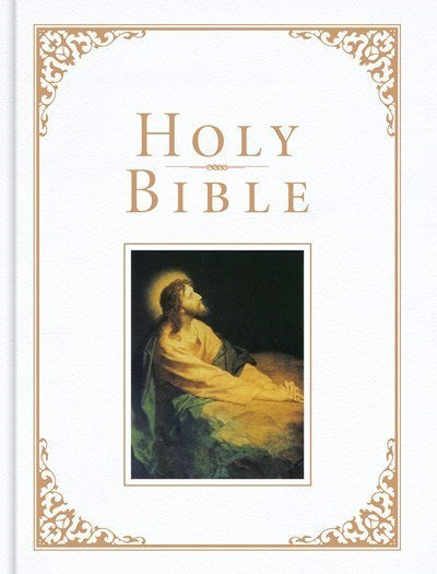 KJV Family Bible-Deluxe White Bonded Leather-Over-Board