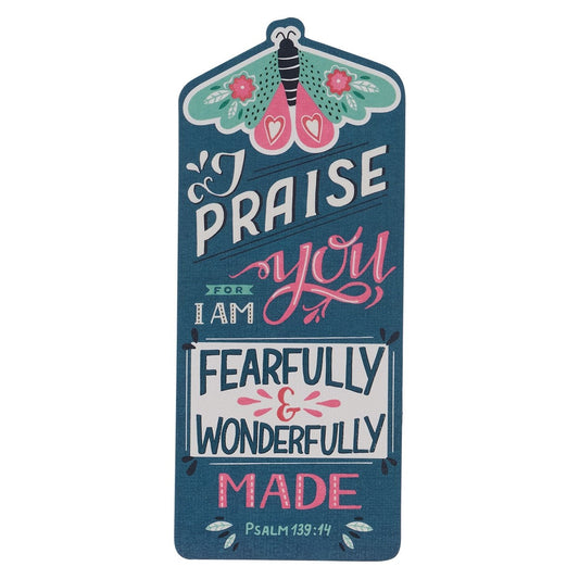 Bookmark-I Will Praise The Lord-Psalm 139:14-Blue