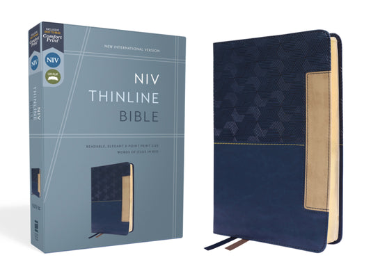 NIV Thinline Bible (Comfort Print)-Blue Leathersoft