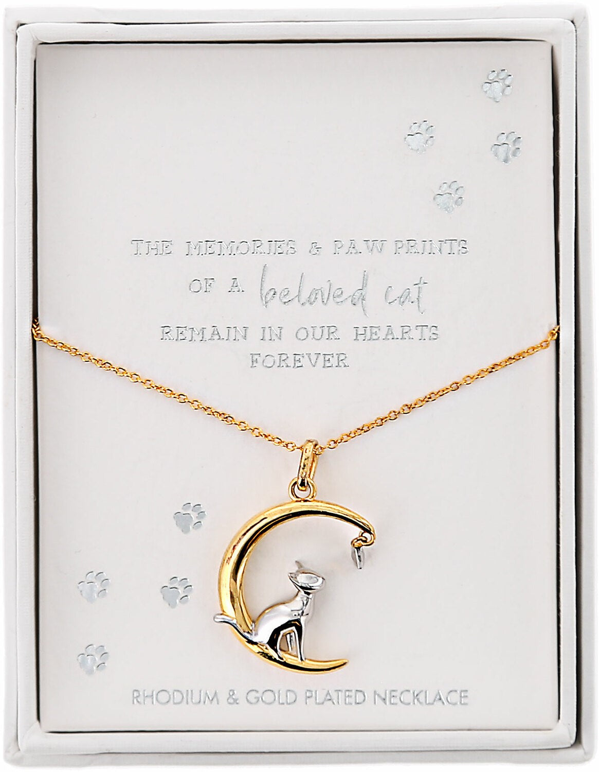 Necklace-Beloved Cat w/18K Gold Plating (16.5"-18.5")