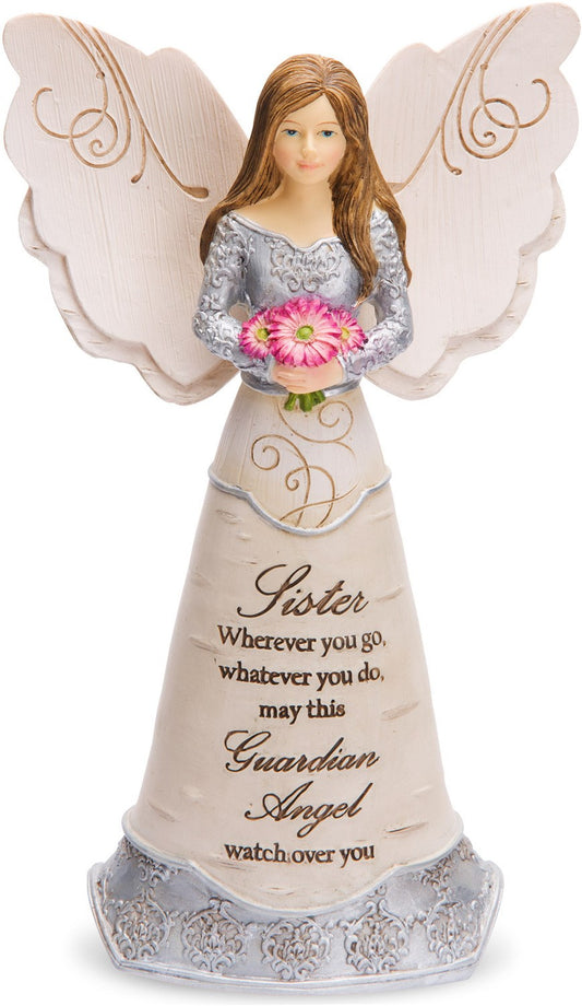 Figurine-Guardian Angel-Sister (6")