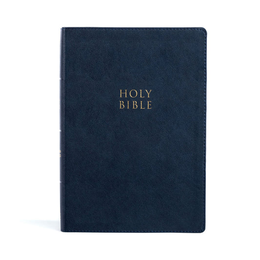 CSB Super Giant Print Reference Bible-Navy LeatherTouch
