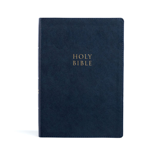 CSB Super Giant Print Reference Bible-Navy LeatherTouch Indexed