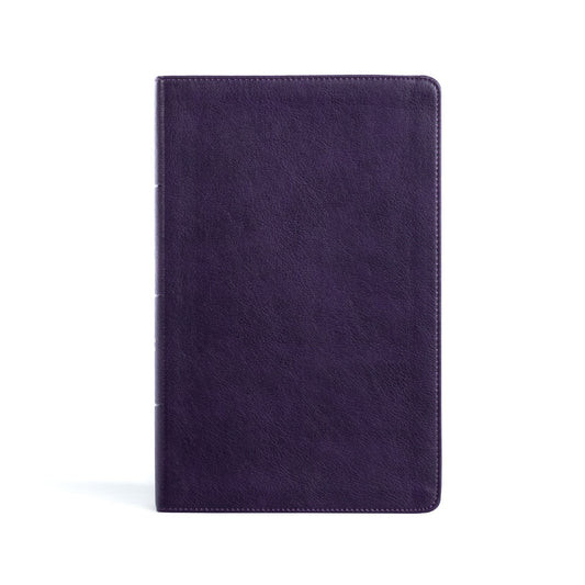 CSB Single-Column Personal Size Bible-Plum LeatherTouch