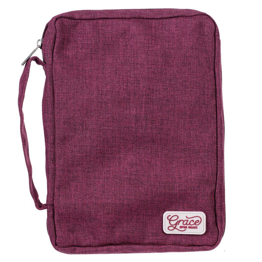 Bible Cover-Value-Grace Upon Grace-Plum-LRG