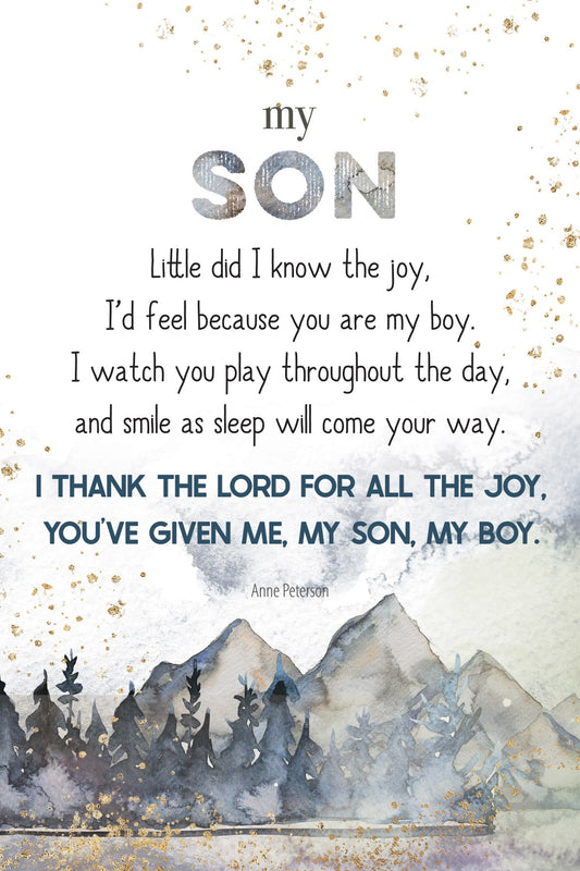 Plaque-Heaven Sent-My Son (6 x 9)