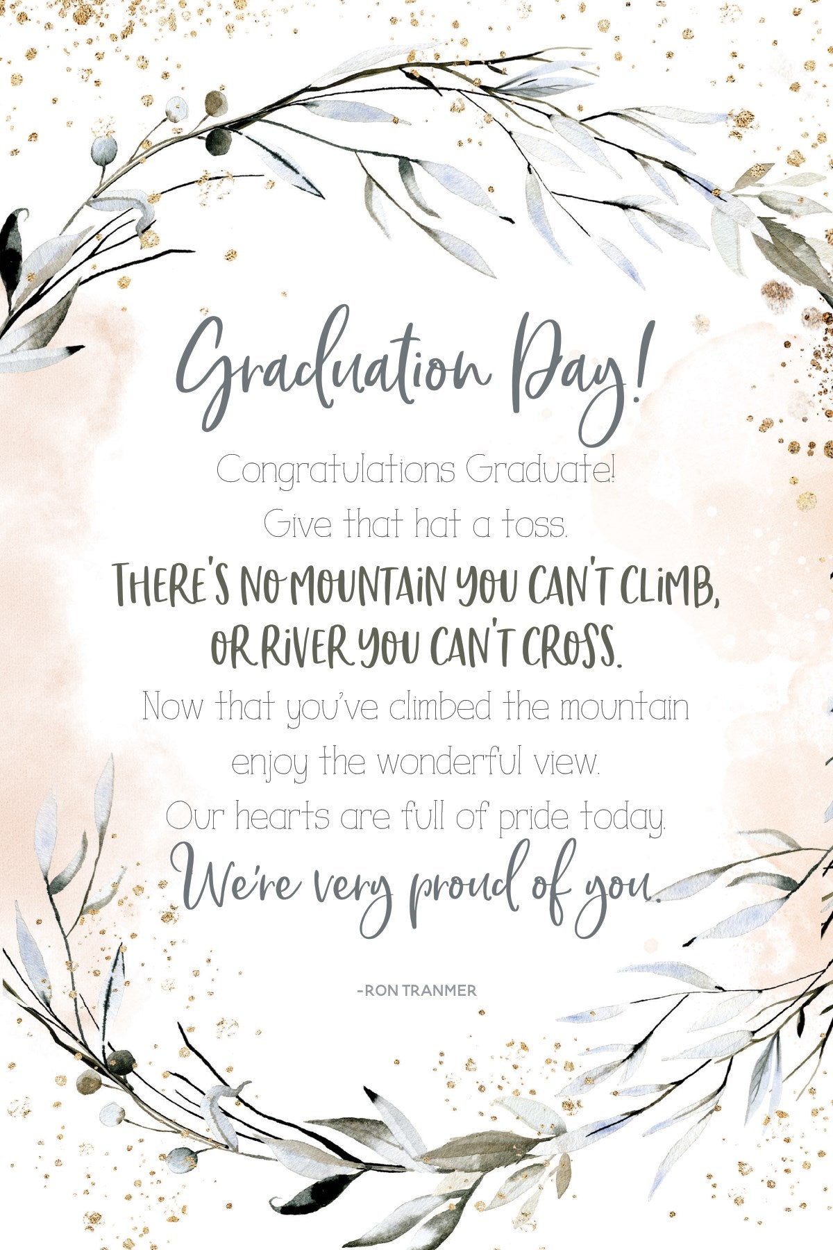 Plaque-Heaven Sent-Graduation Day (6 x 9)