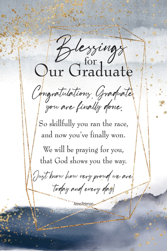 Plaque-Heaven Sent-Blessings For Our Graduate (6 x 9)