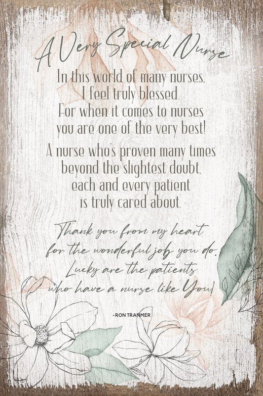 Plaque-Timeless Sentiments-A Very Special Nurse (6 x 9)