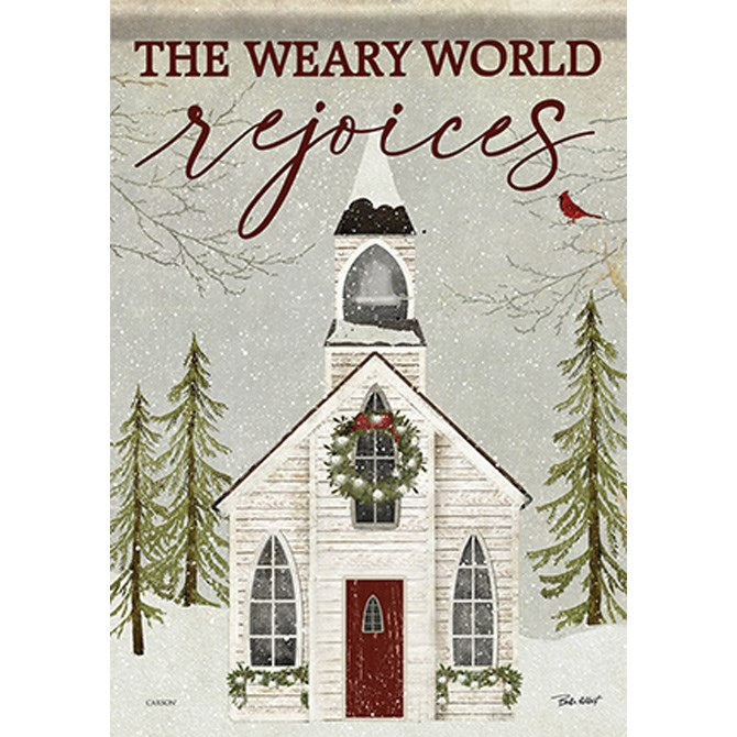 Flag-Garden-Dura Soft-The World Rejoices (12.5" x 18")