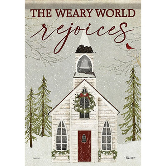 Flag-Garden-Dura Soft-The World Rejoices (12.5" x 18")