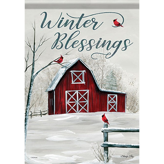 Flag-Garden-Dura Soft-Winter Barn (12.5" x 18")