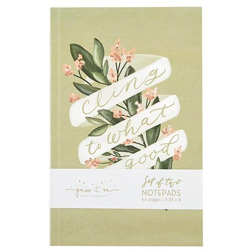 Notebook Set-Cling To What Is Good/Faith Over Fear (Set Of 2)