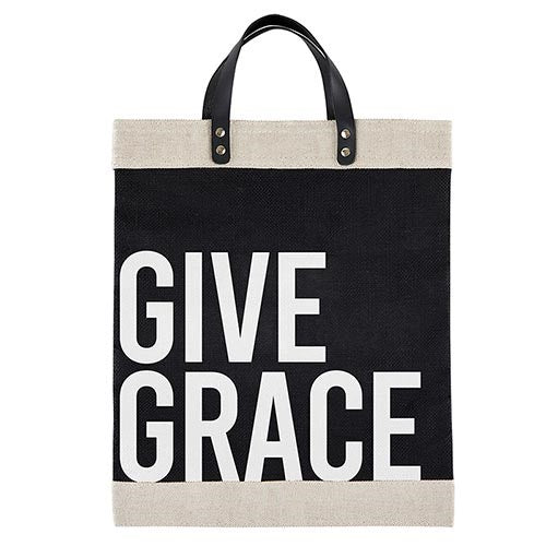 Farmer's Market Large Tote-Give Grace (13" x 18")