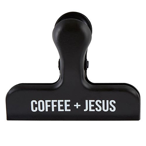Coffee Bag Clip-Coffee + Jesus (3" x 2.5")