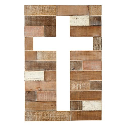 Wall Cross-Plank Cut Out Wall (15.75" x 24")