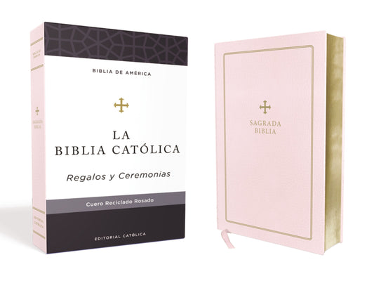 Span-LBLA Catholic Keepsake Bible (La Biblia Catolica Regalos y Cermonias)-Rose Bonded Leather