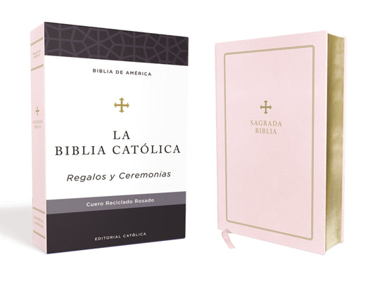 LBLA La Biblia Catolica Regalos y Cermonias (Catholic Keepsake Bible)-Rose Bonded Leather