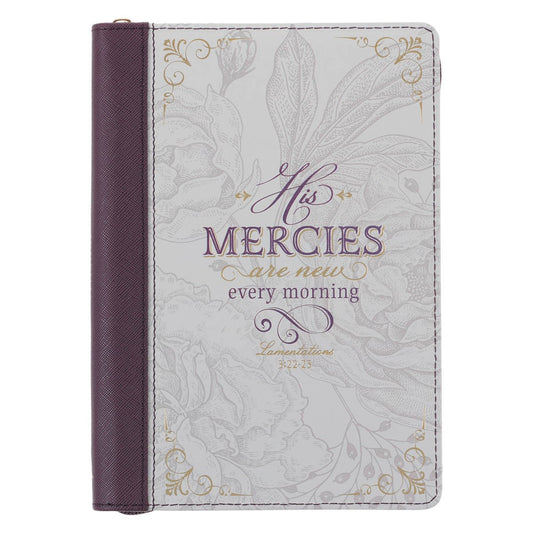 Journal w/Zip-His Mercies Are New Every Morning Lamentations 3:22-23