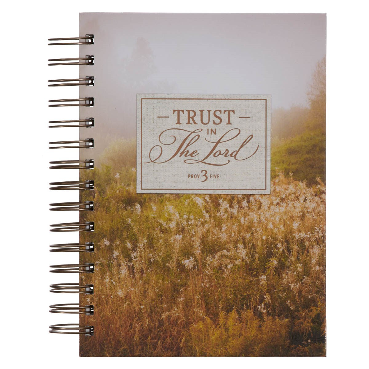 Journal-Wirebound-Trust in The Lord Proverbs 3:5-Scenic/Warm Gray