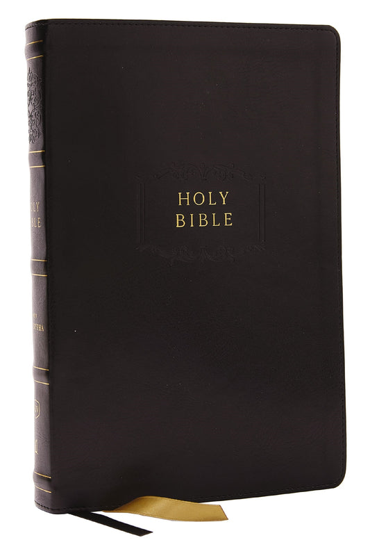 KJV Center-Column Reference Bible With Apocrypha (Comfort Print)-Black Leathersoft