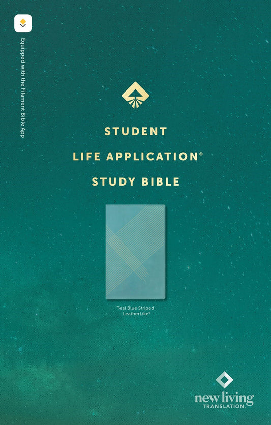 NLT Student Life Application Study Bible  Filament Enabled Edition-Teal Blue Striped LeatherLike