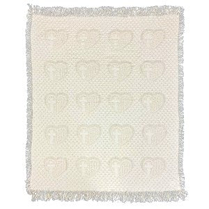 Throw-Natural Heart Cross (50" x 60")