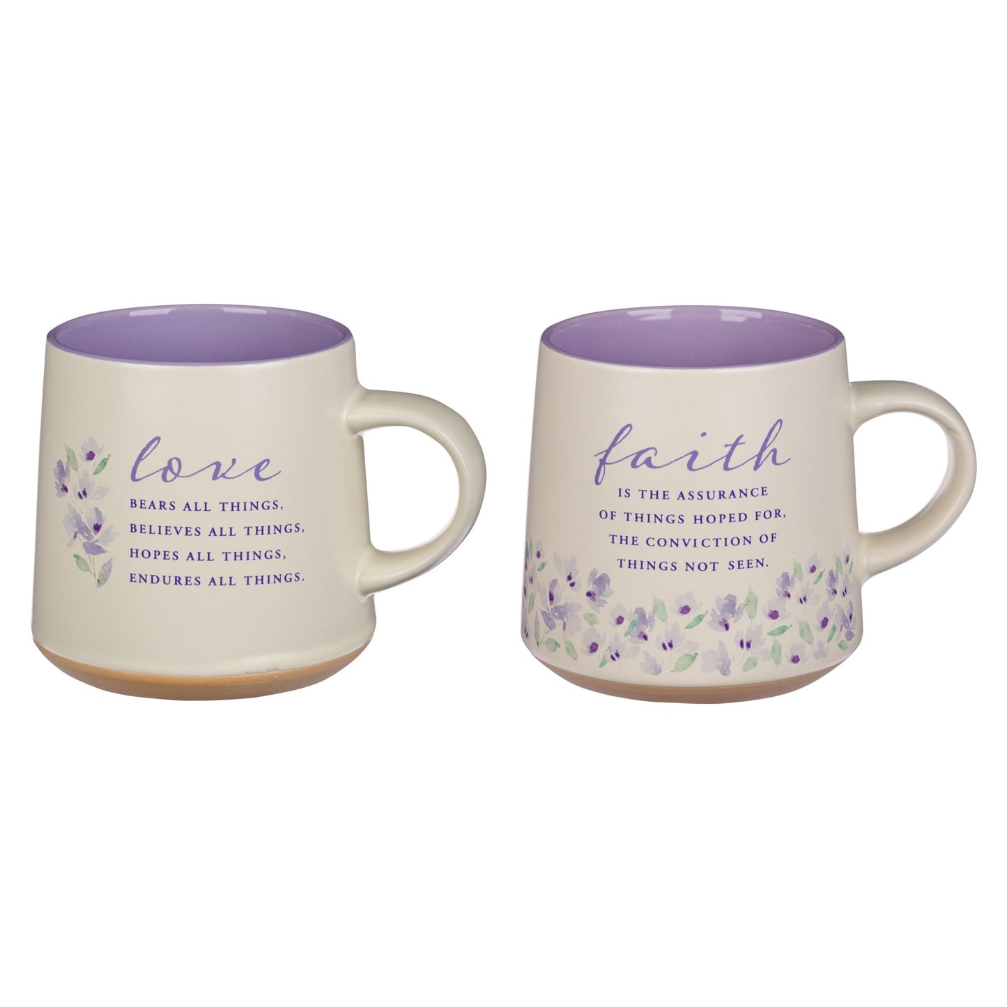Mug Set-Faith And Love w/Scripture (Set Of 2) (MUGS32)