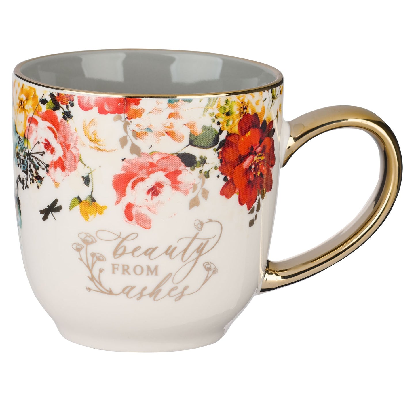 Mug-Beauty From The Ashes (Isaiah 61:3)-Red Marigold (MUG878)