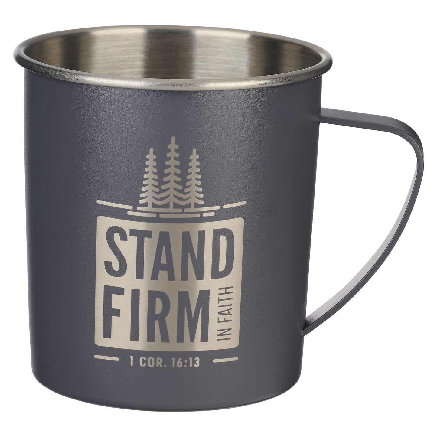 Travel Mug-Stand Firm-1 Corinthians 16:13 w/Handle (Stainless)