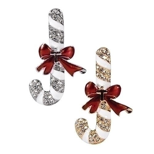 Pin-Upside Down Candycane w/Cross (Carded)-Assorted (2")