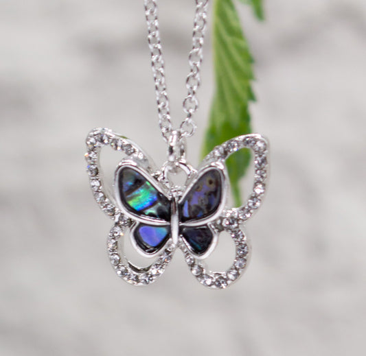 Necklace-Eden Merry-Butterfly-Abalone