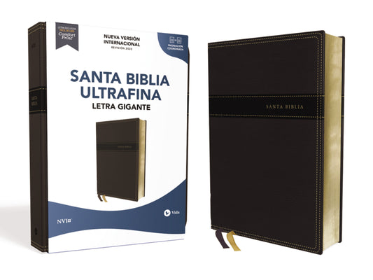 Span-NIV Ultrathin Giant Print Bible (Revised Text 2022) (Santa Biblia Ultrafina  Letra Grande)-Black Leathersoft