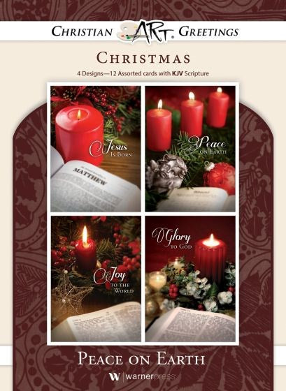 Card-Boxed-Peace On Earth Assorted (4 Designs) (KJV) (Box Of 12)