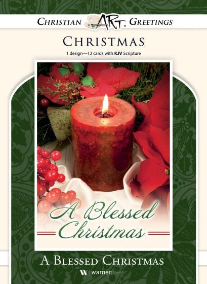 Card-Boxed-A Blessed Christmas Solid Pack (John 8:12  KJV) (Box Of 12)