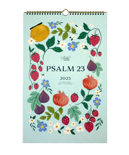 Psalm 23 - 2023 Illustrated Wall Calendar 11" x 17"