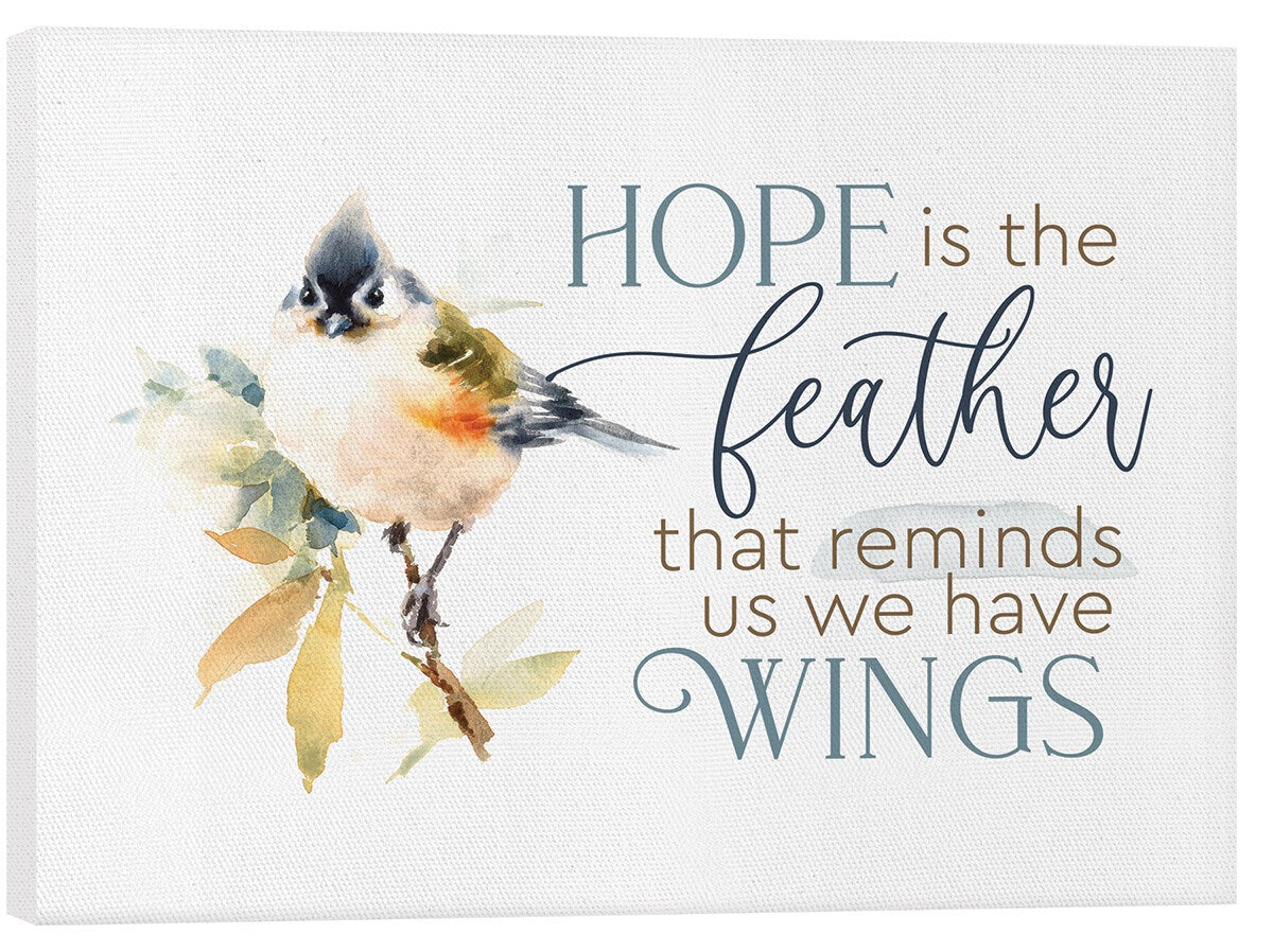 Canvas Decor-Hope Is The Feather (15.75 x 12)
