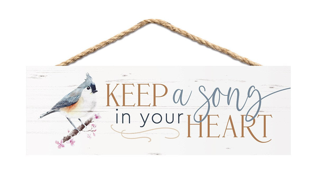 String Sign-Keep A Song In Your Heart (10 x 3.5)