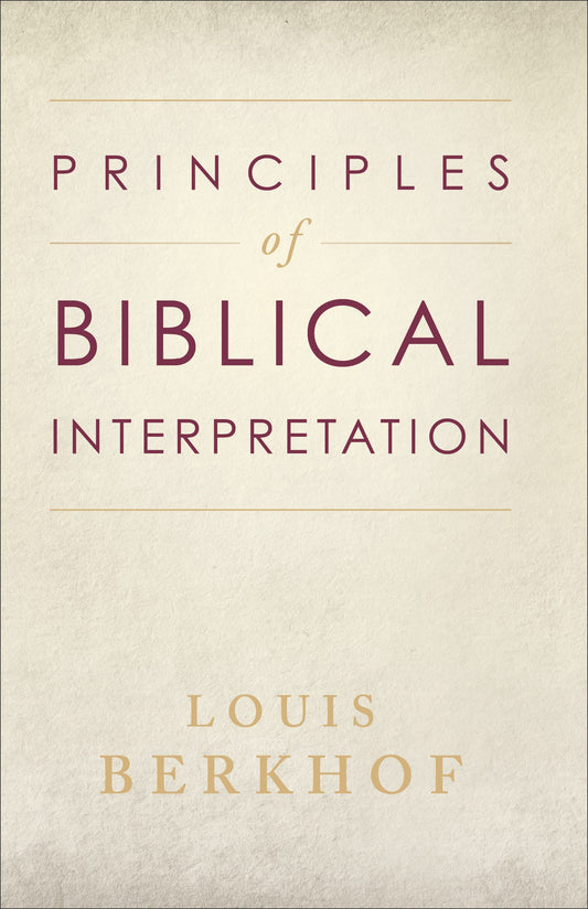 Principles Of Biblical Interpretation