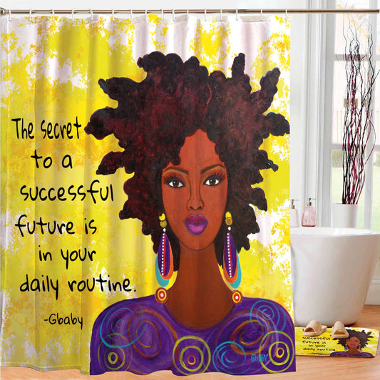 Shower Curtain-Spirited-Includes 12 Plastic Hooks (70" x 70)